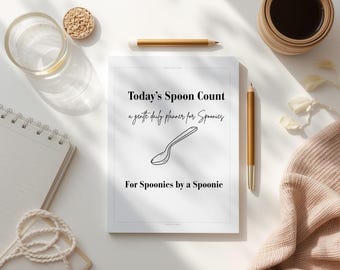 Spoon Count Daily Planner Printable | Spoon Theory Planner | Chronic Illness Daily Energy Tracker | Spoonie Printable PDF