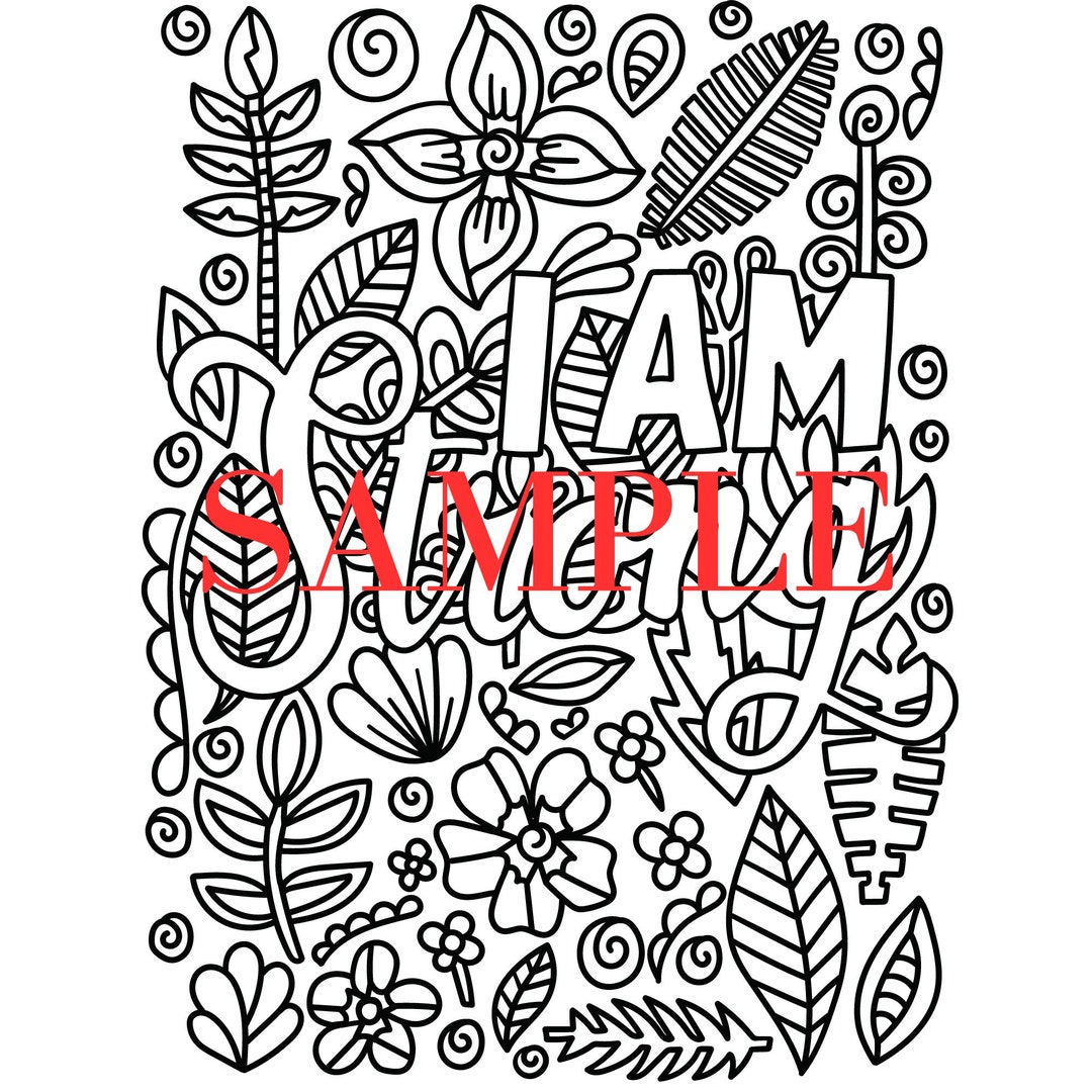 Inspirational Adult Coloring Pages, Adult Coloring, Birthday Gift ...
