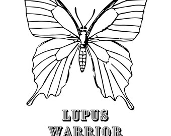Lupus Warrior Awareness Coloring Page, Inspirational Coloring Page