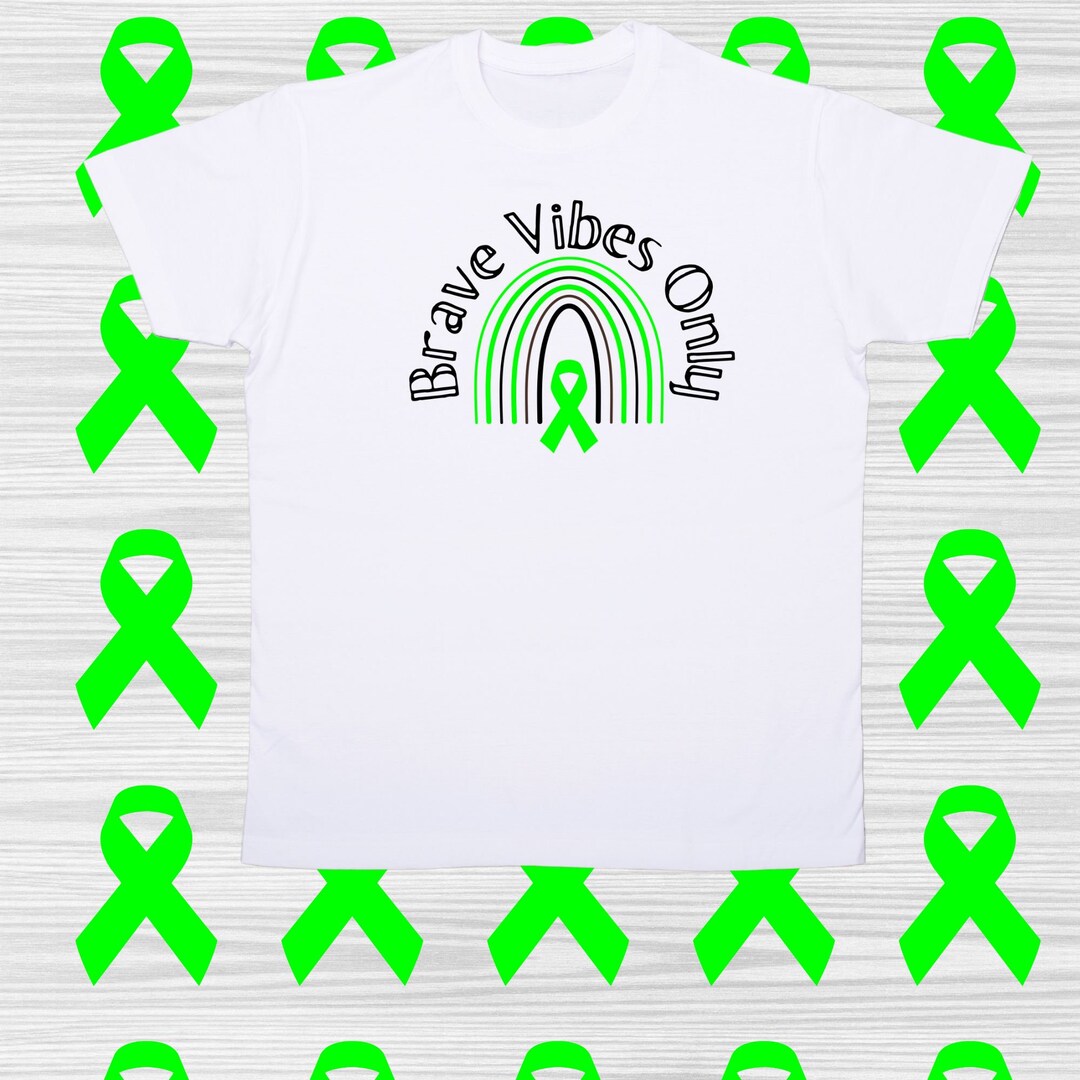 Camiseta Green Ribbon Brave Vibes enfermedad de Lyme - Etsy España
