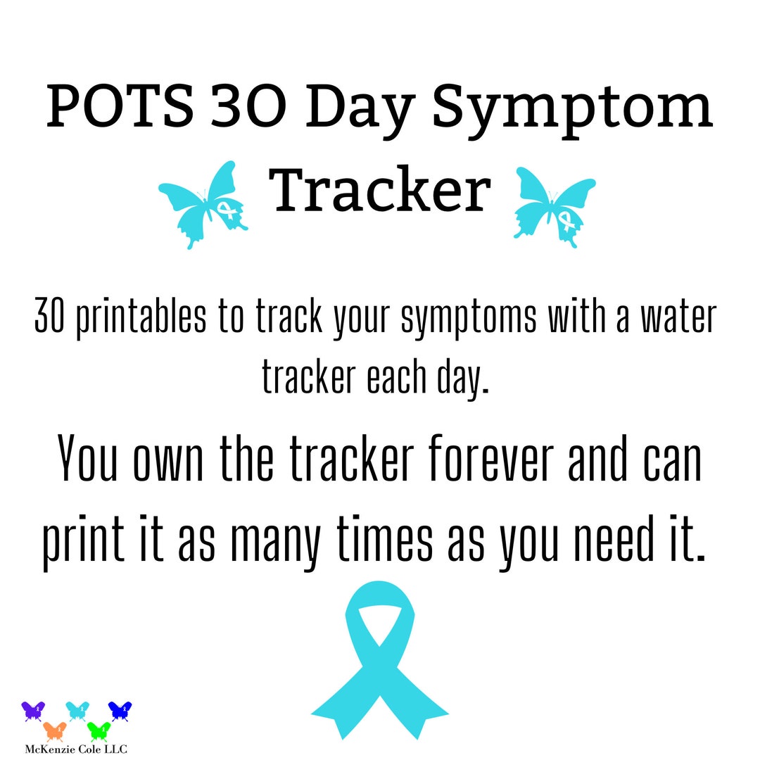 POTS 30 Day Symptom Tracker Journal Etsy