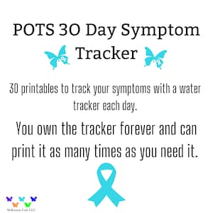 POTS 30-Day Symptom Tracker: Chronic Illness Journal (Digital Download)