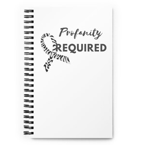 Zebra Ribbon Blasphème Obligatoire Carnet, Journal des Maladies Chroniques, Cadeau de Sensibilisation, Spoonie Cadeau, Cadeau de Noël, Cadeau d'Anniversaire