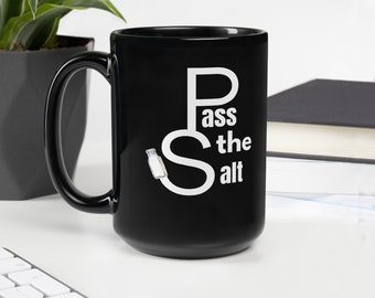 POTS Salt Black Glossy Mug, Addisons Disease Salt Mug, Funny Addisons Disease, Funny Pots Mug, Spoonie Gift, Addisons Disease Coffee Mug