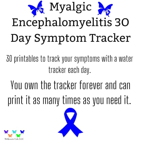 ME/CFS Symptom Tracker: 30-Day Journal (Digital Download)