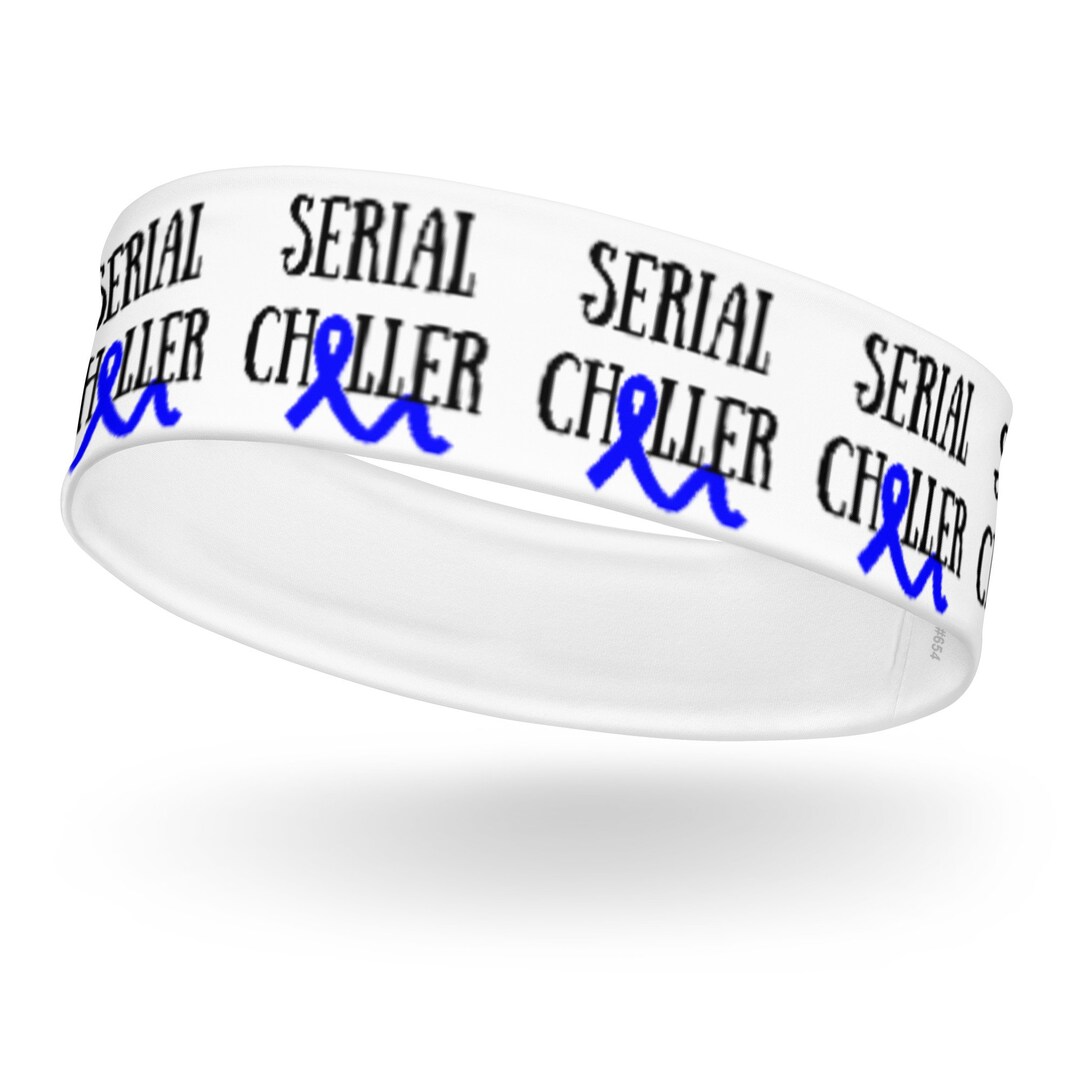 Blue Ribbon Serial Chiller Headband: ME CFS Colon Cancer Support - Etsy
