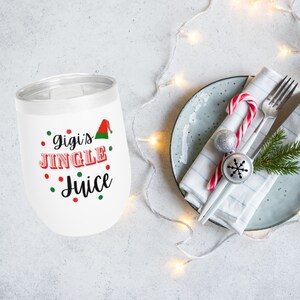 Gigis Jingle Juice Chill Weinbecher, Gigi Wein Geschenk, Gigi Weihnachtsgeschenk, Gigi Geschenk, Weihnachtsgeschenk für Gigi