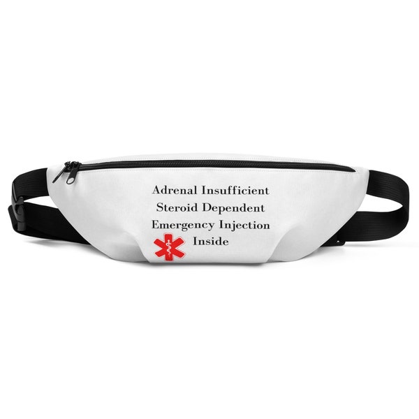 Adrenal Insufficient Emergency Injection Bag, Addison’s Disease Medicine Bag, Travel Fanny Pack