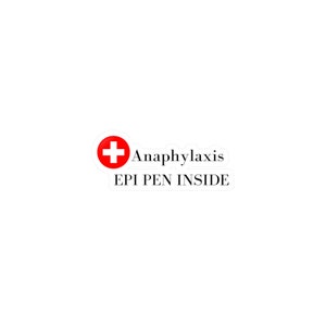 Anaphylaxis Injection Kiss-Cut Vinyl Decals, Anaphylaxis Injection Decal, Emergency Decal