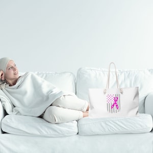 Breast Cancer Chemo Bag, Breast Cancer Weekender Bag, Breast Cancer Gift, Christmas Gifts, Birthday Gift