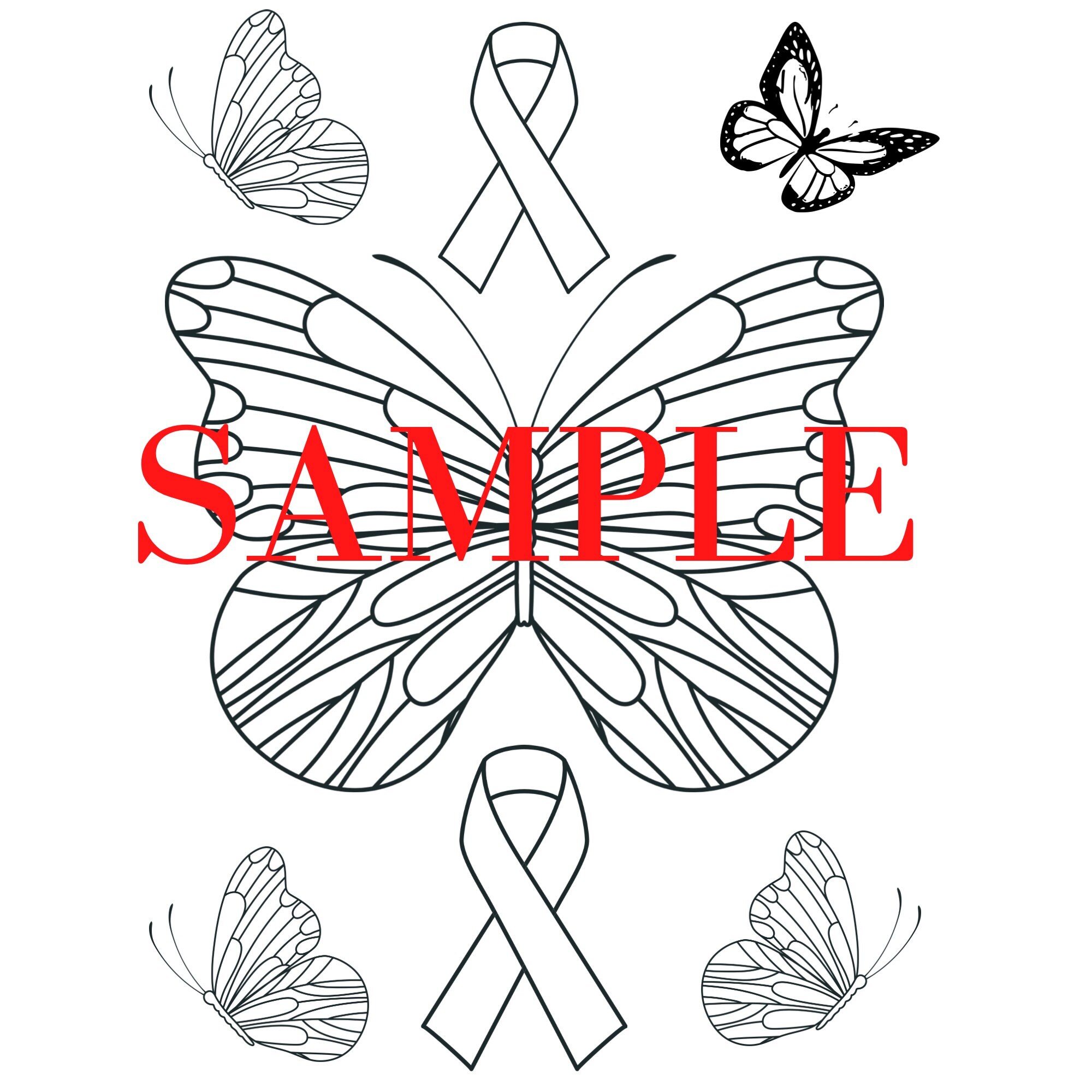 awareness ribbon coloring page