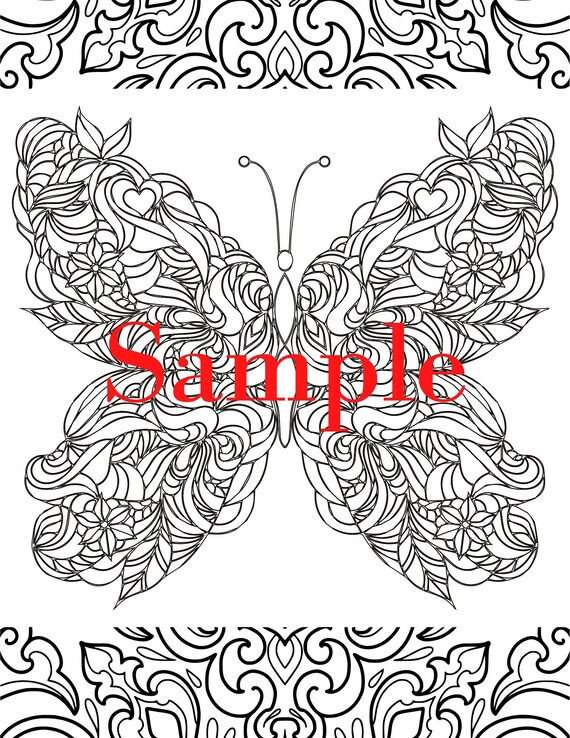 Coloring Pages Butterfly Coloring Page Coloring Page - Etsy