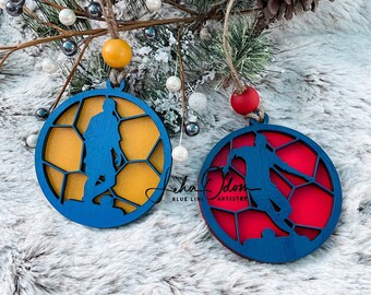 Soccer Christmas Ornament | Player Christmas Ornament | Soccer Ornament | Sports Ornament | Personalized Christmas Ornament | Game |