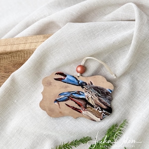 Louisiana Ornament Series Individual Ornament | Blue Crab Ornament | Bayou State Christmas Ornament | Louisiana Life | Louisiana Christmas |