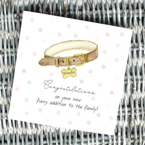 New Dog Card, New Pet Card, New Puppy Card, Congratulations On Your New Puppy, Congratulations On Your New Dog, Personalised New Dog Card