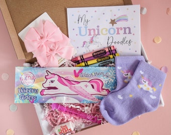 Girl's Unicorn Gift, Unicorn Gift Box, Rainbow, Letterbox, Personalised, Hamper, Birthday, Get Well Soon, Sister, Friend, Goddaughter, Niece