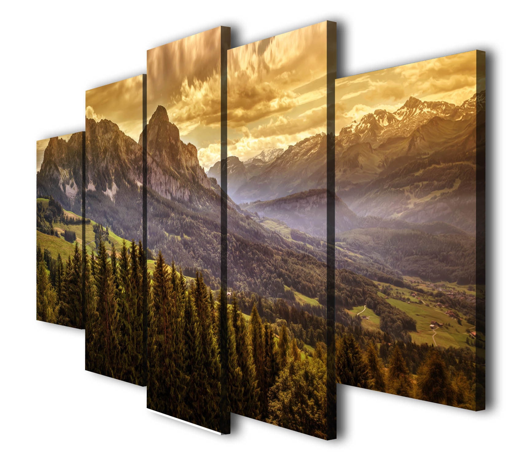 Beautiful Mountains Canvas Print Large Wall Art Ready To Hang Etsy