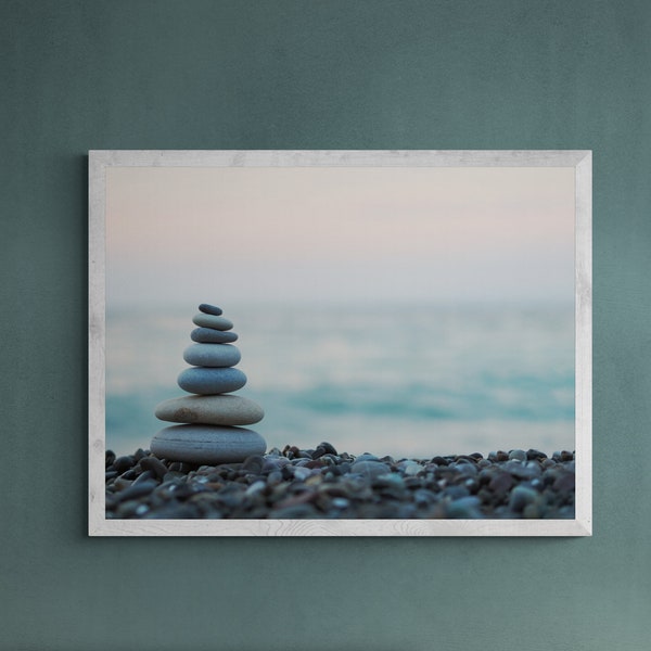 Zen Rocks Wall Art Etsy