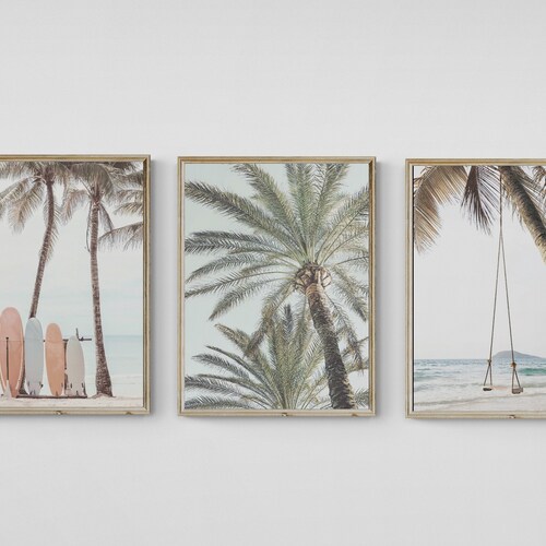 Vintage Tropical Beach Wall Art for Beach Decor House Wall Etsy