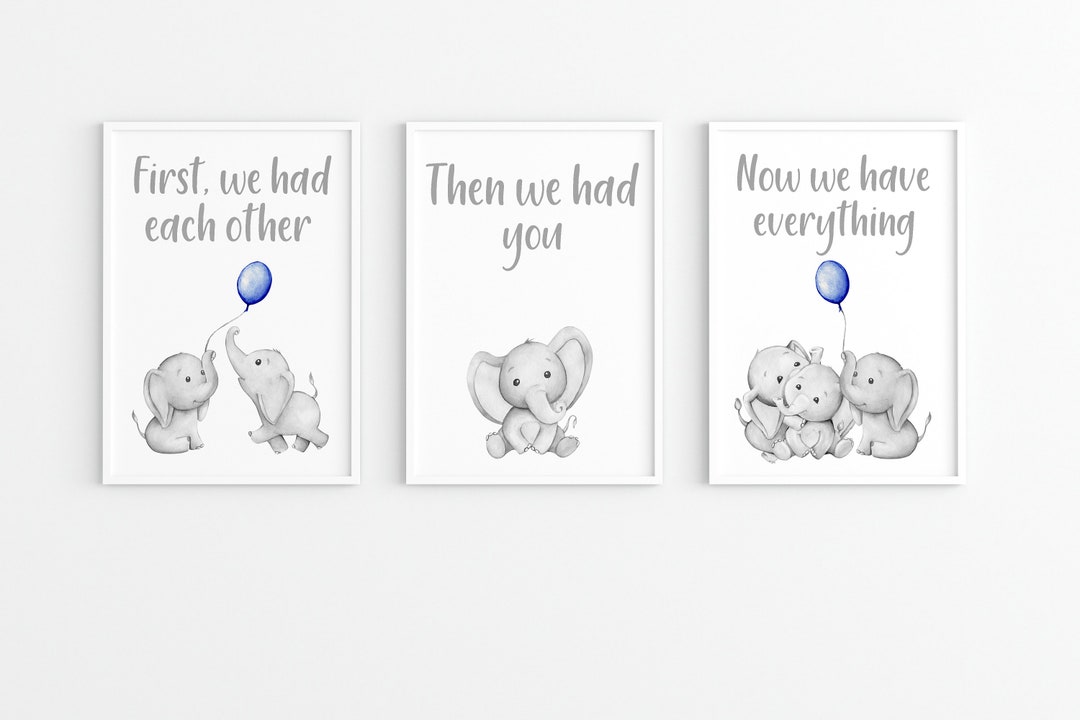 Nursery Prints Nursery Decor Elephant Nursery Print Baby - Etsy