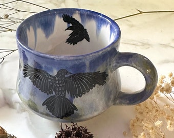 Black Birds 16 oz Stoneware Mug