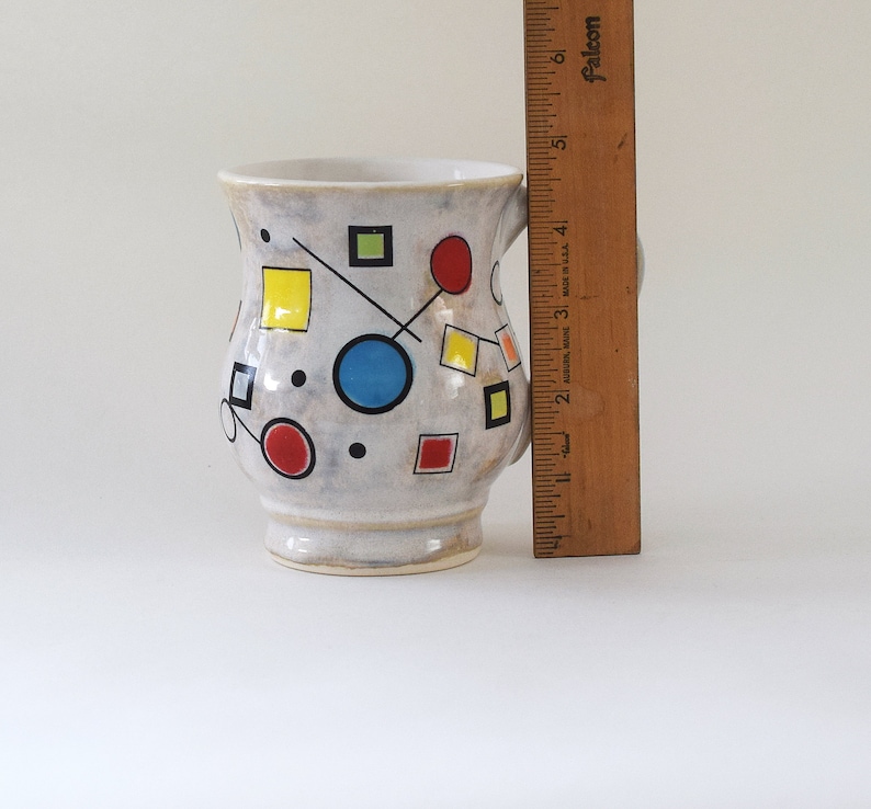 Tazza in gres con astrazione geometrica immagine 8