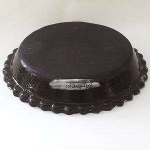 Black Clay, Press Molded, Stoneware Pie Plate 2 image 7