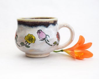 Roses 12 oz Stoneware Mug