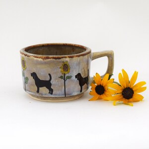 Beagles and Sunflowers Stoneware Mug
