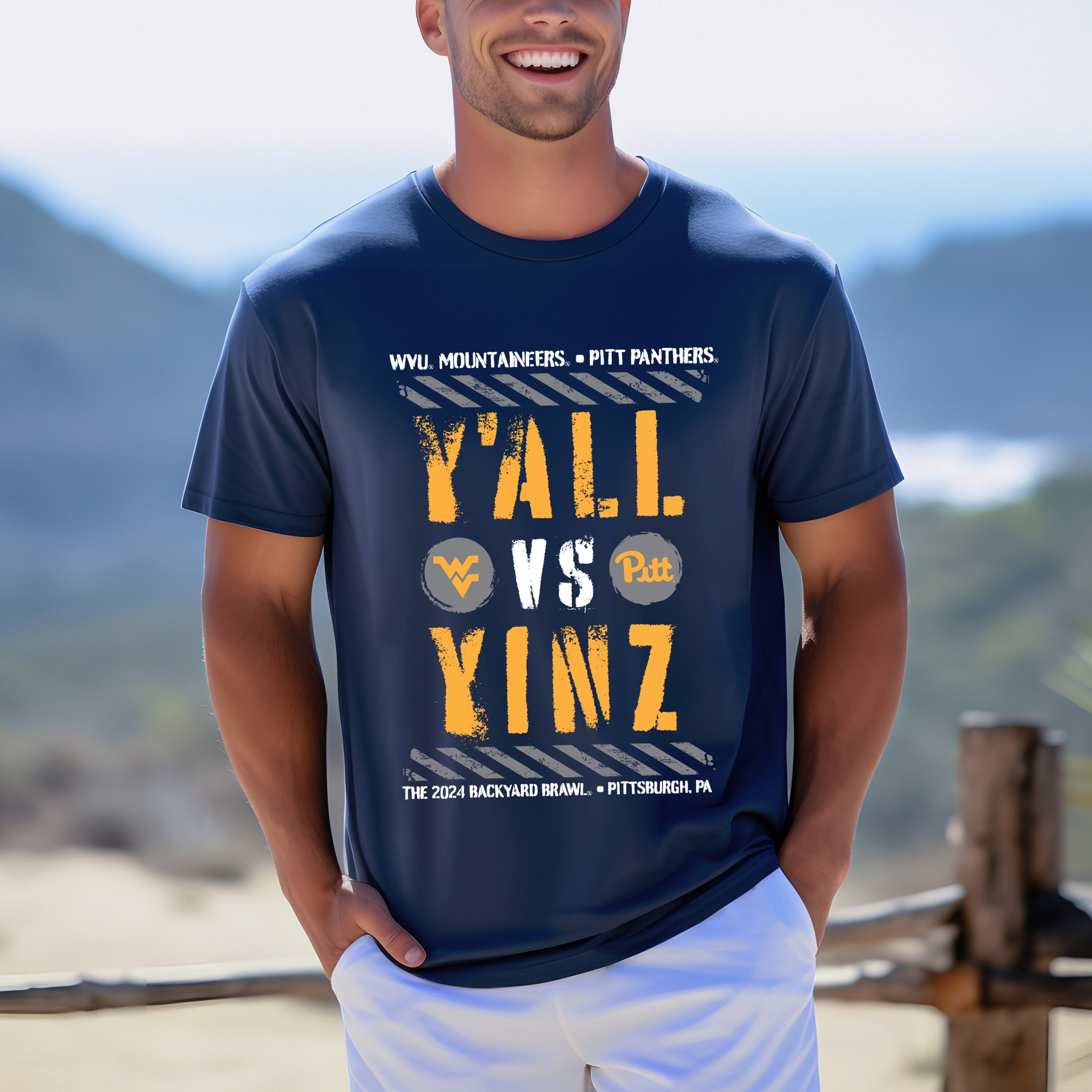 Yall Vs. Yinz Shirt Backyard Brawl Tshirt WVU Tshirt Etsy