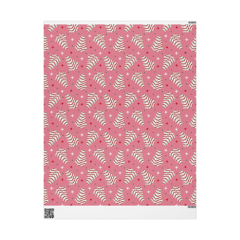 Presentpapper till julgranstårtor | Presentpapper för högtider | Retro julklappspapper | Presentpapper med julmotiv bild 5