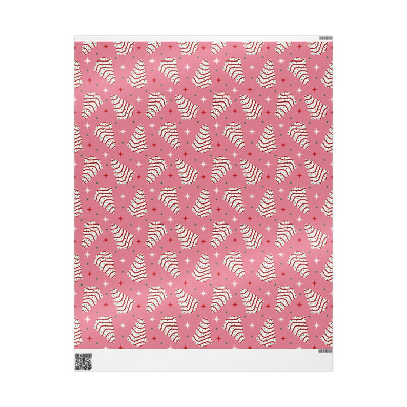 Presentpapper till julgranstårtor | Presentpapper för högtider | Retro julklappspapper | Presentpapper med julmotiv bild 2