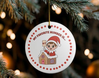 Enfeite de Natal de cerâmica da 6 7 Trend | Presente de Elfo