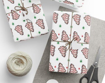 Omslagspapper för julgranstårtor, Retro julomslagspapper, Vintage julgransomslagspapper