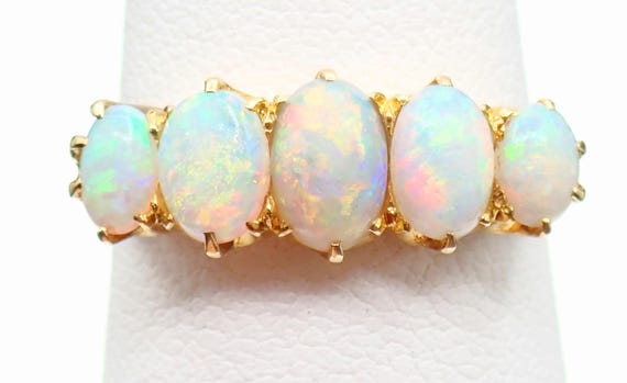 Breathtaking Antique Victorian Solid 18k Gold 5-S… - image 10