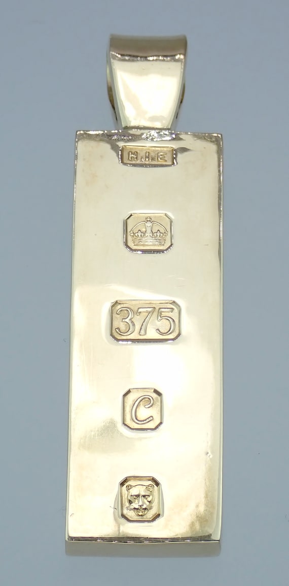 Large and Heavy Vintage Men's Solid 9K Gold 2 1/4… - image 2