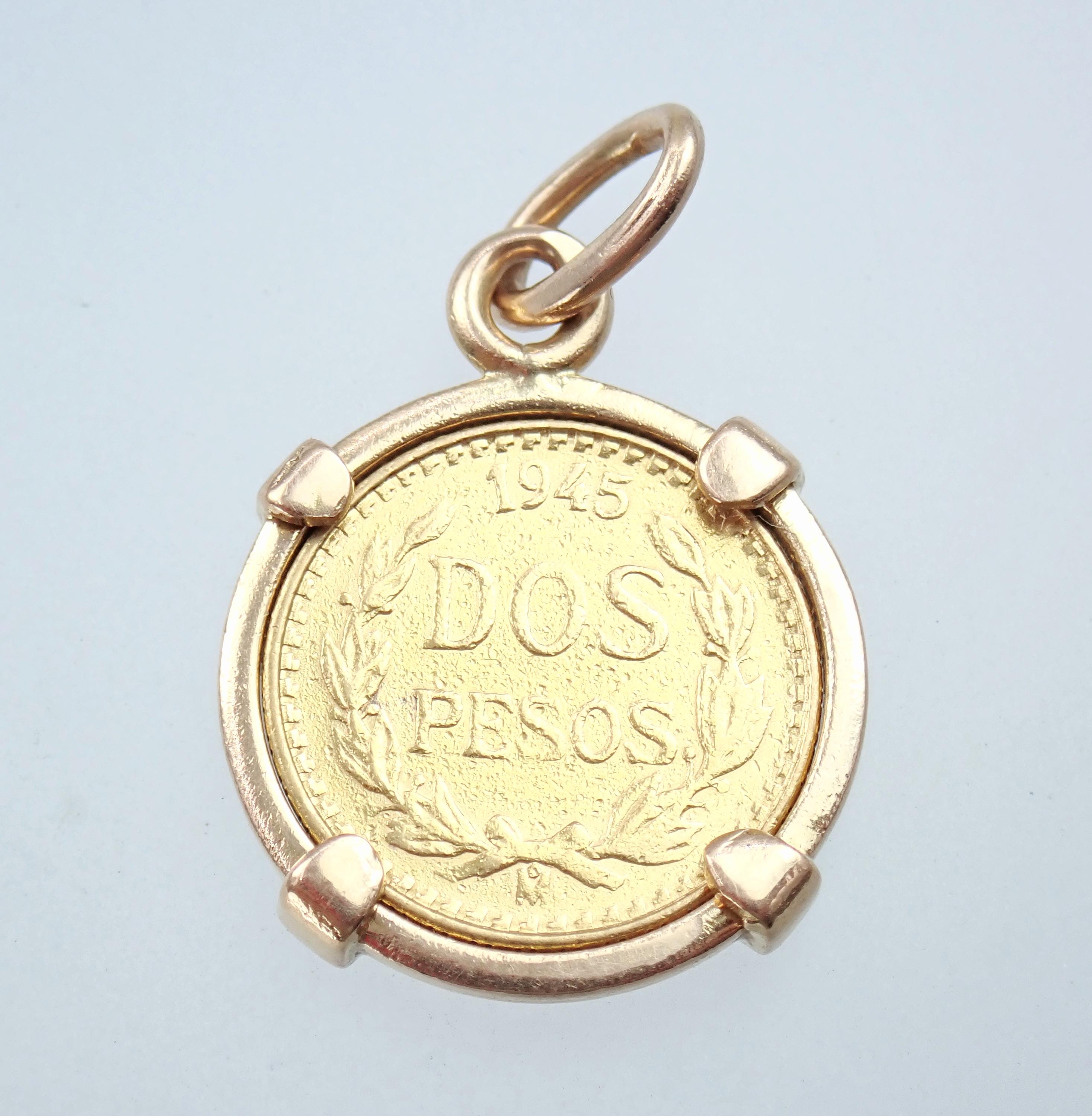 1945 dos pesos coin - Etsy 日本