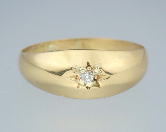 Beautiful Antique Edwardian Solid 18k Gold Diamon… - image 1