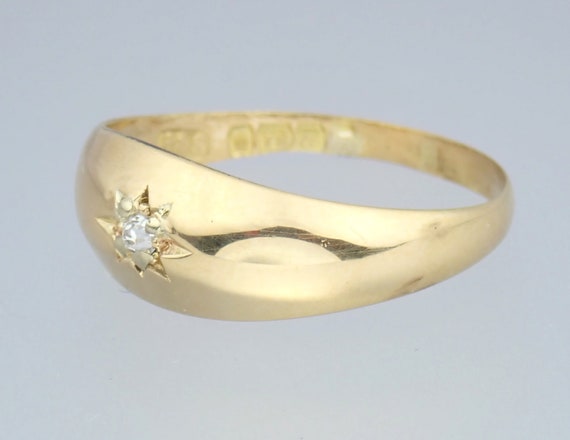 Beautiful Antique Edwardian Solid 18k Gold Diamon… - image 3