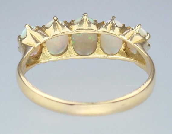 Breathtaking Antique Victorian Solid 18k Gold 5-S… - image 7