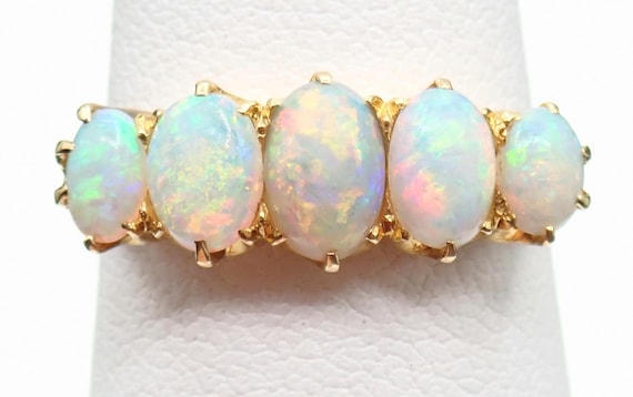 Breathtaking Antique Victorian Solid 18k Gold 5-S… - image 1