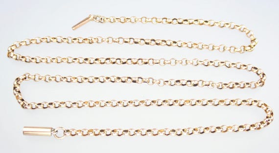 20 Inch Antique Gold Belcher Chain Antique Victorian 9k Rose Gold
