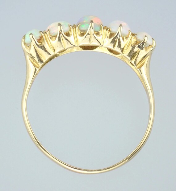 Breathtaking Antique Victorian Solid 18k Gold 5-S… - image 9