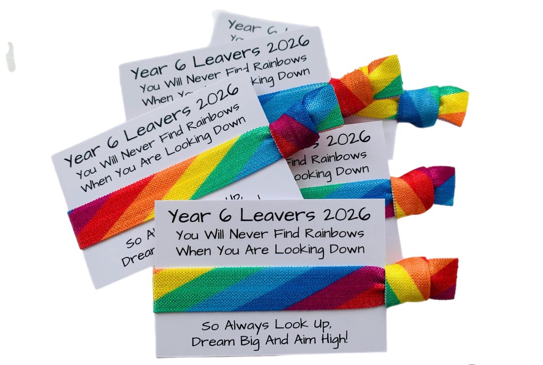 Year 6 Leavers Class of 2026 Wristbands Unisex School Gift From Teacher ...