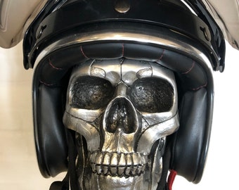 Porte Casque Moto Skull Tete de Mort St Valentin