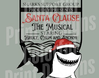 Bruce Santa PNG DTF/Sublimation Design