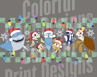 Nemo &Friends Lights  PNG DTF/Sublimation Design