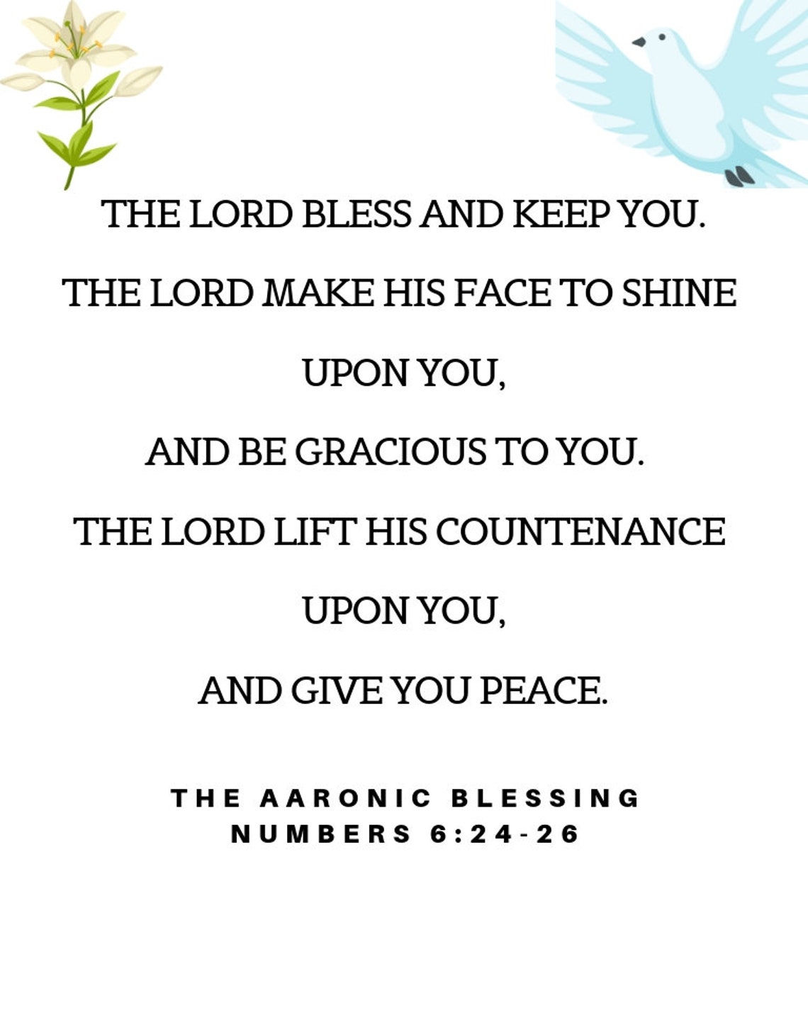 Aaronic Blessing Printable Customize And Print