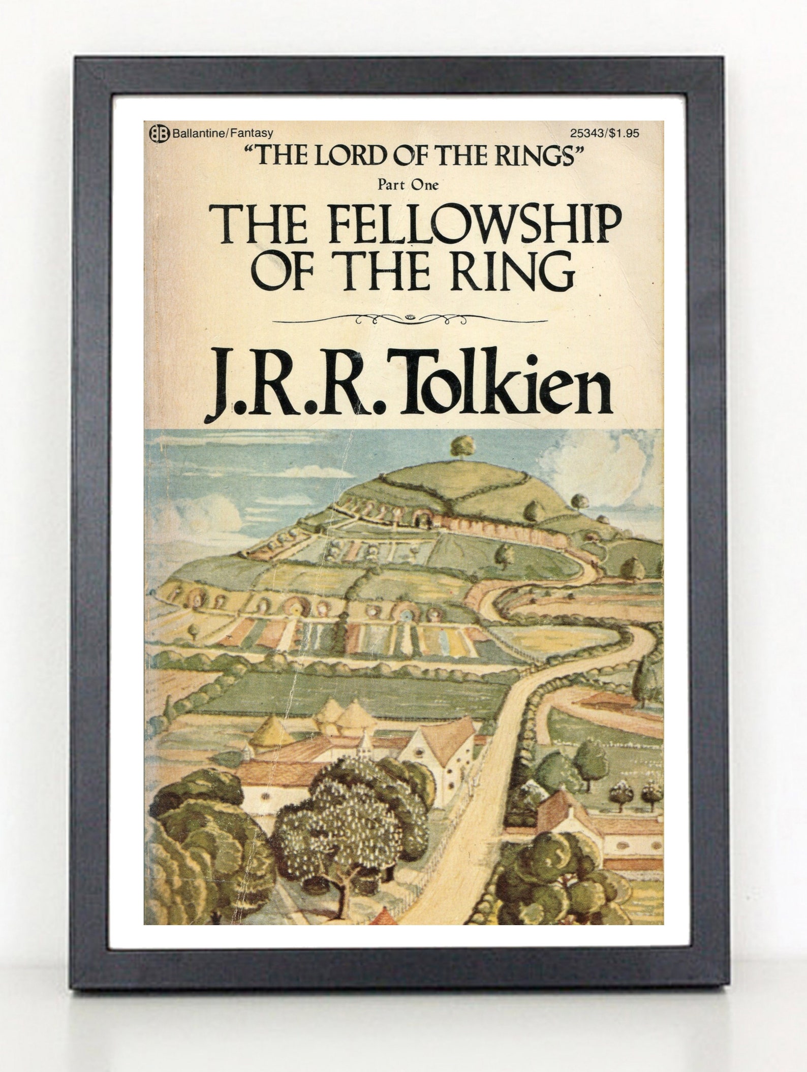 Tolkien LOTR Book Cover Poster Etsy