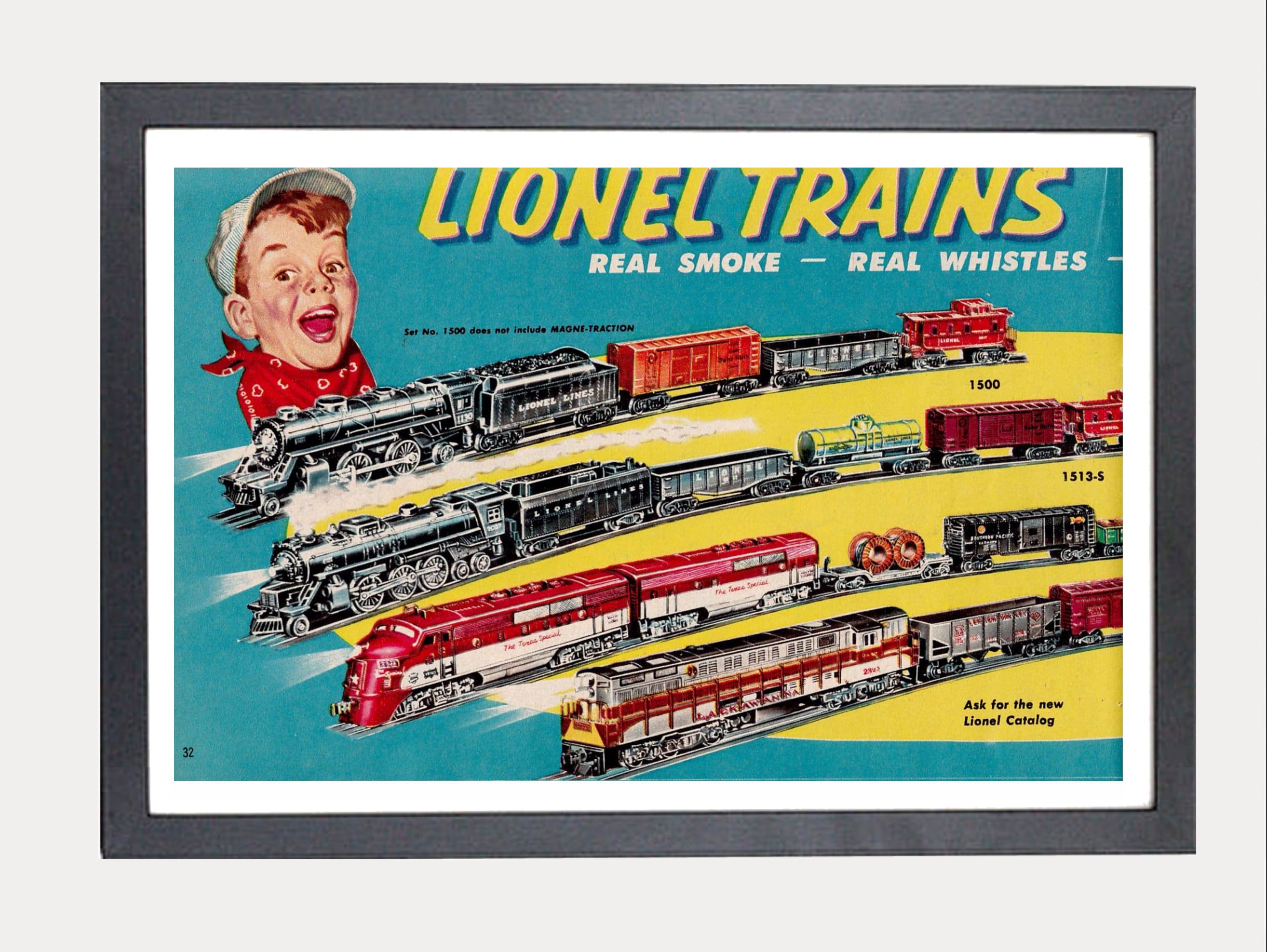 Lionel Trains Poster Etsy